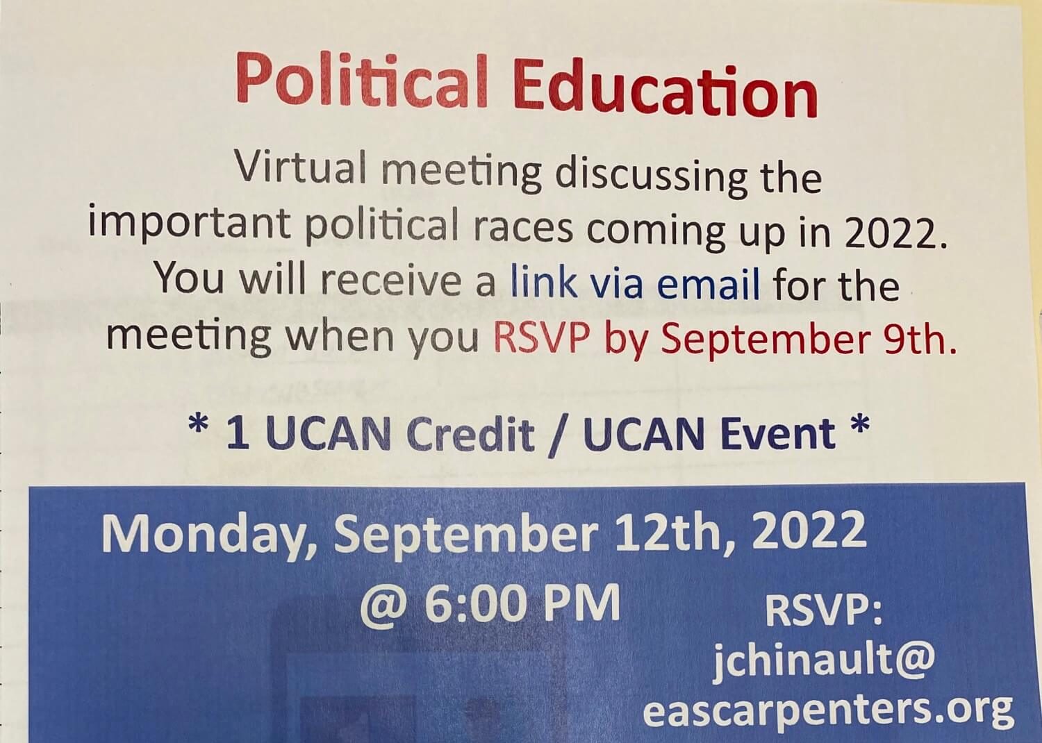 Political Education Meeting